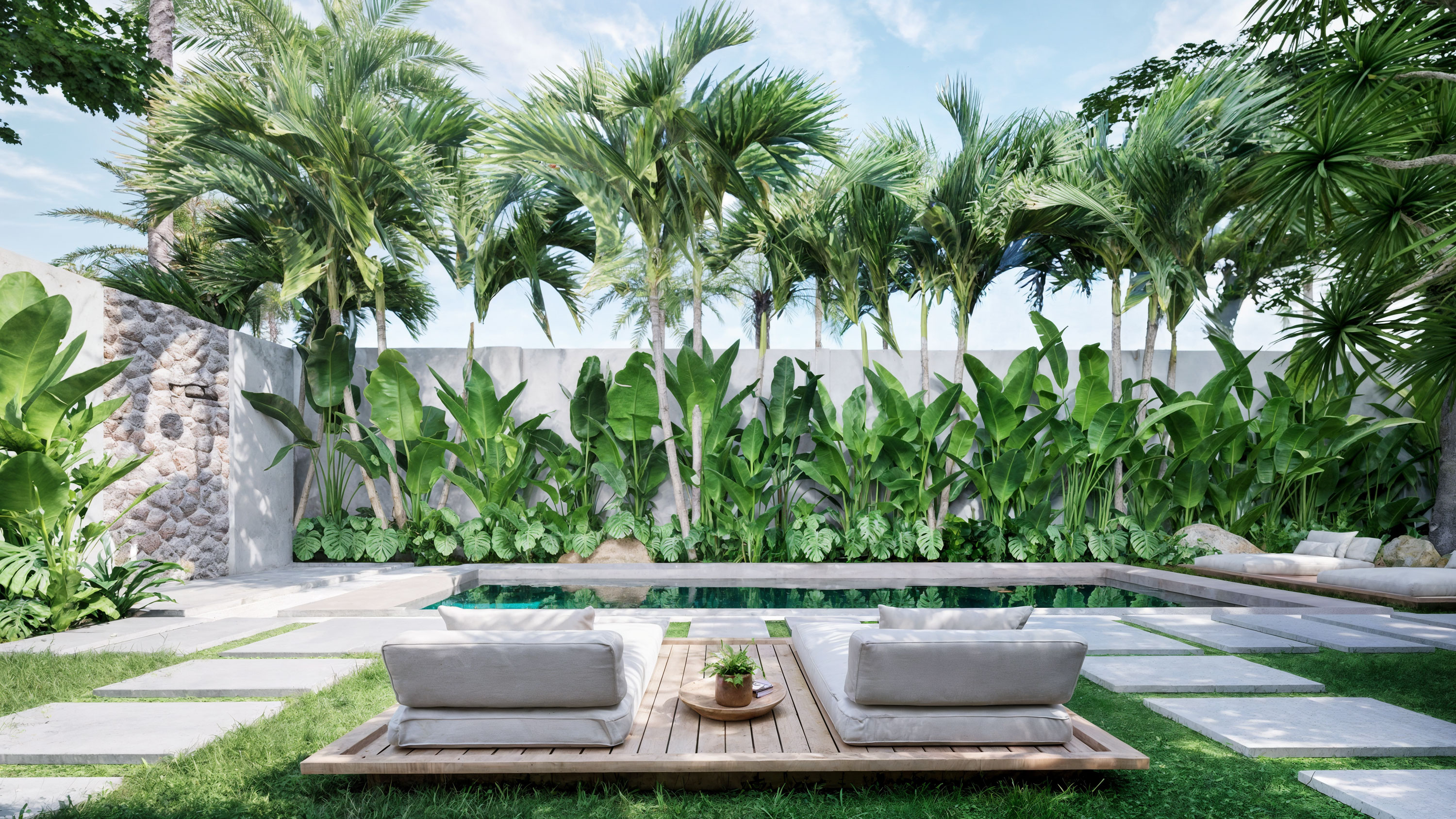 Chandara — pool and terrace render