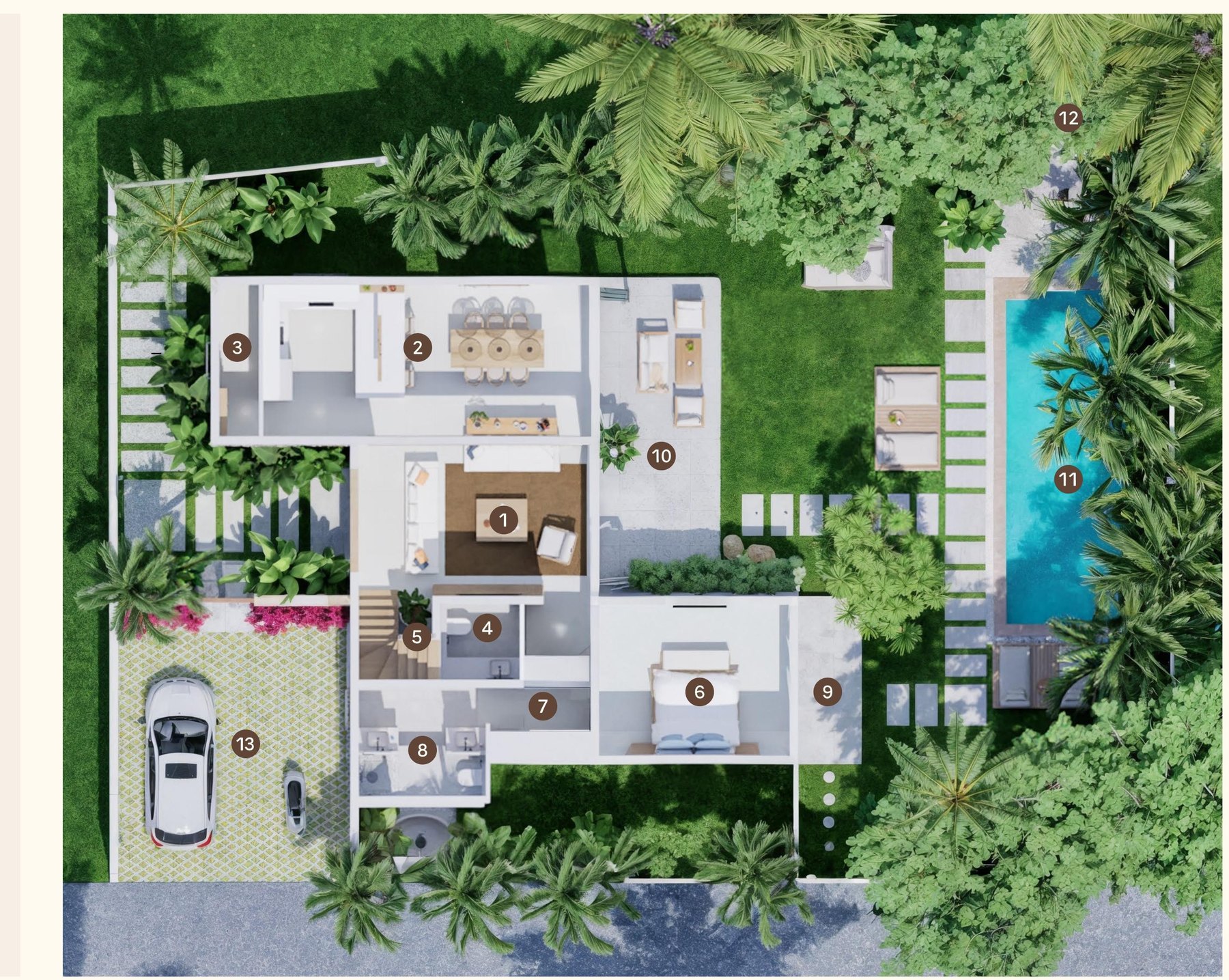 Chandara villa ground floor plan