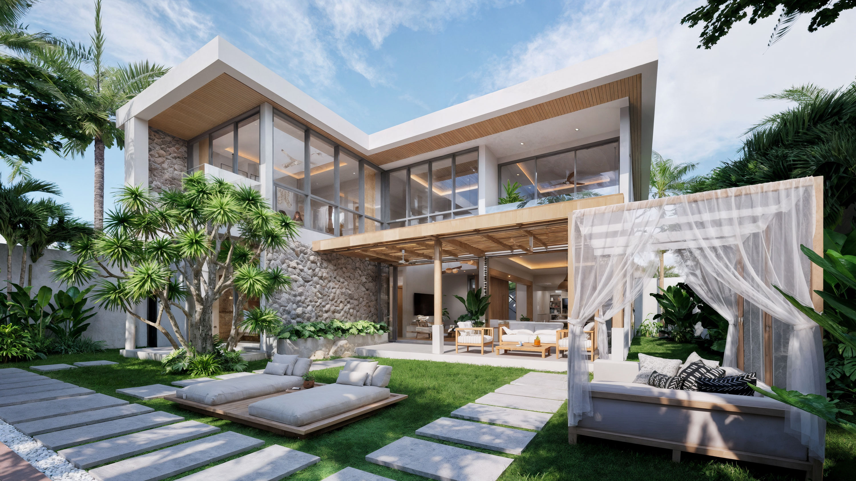 Chandara — master bedroom pool terrace