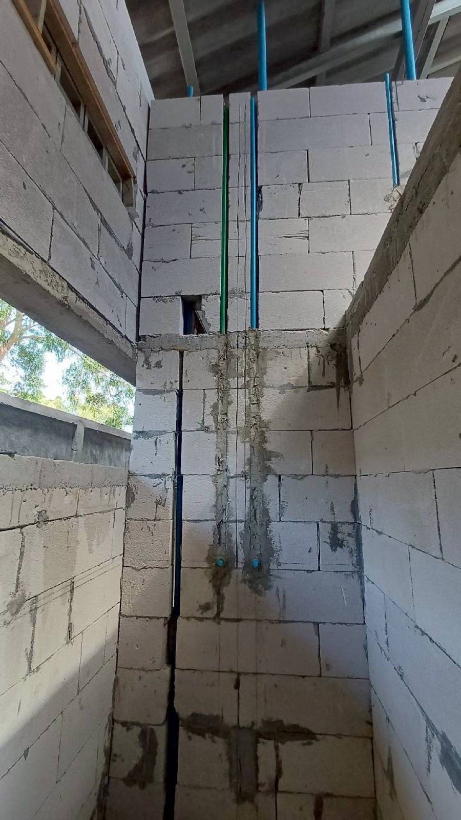 Bangrak Residence — April 2026, wall and roof works