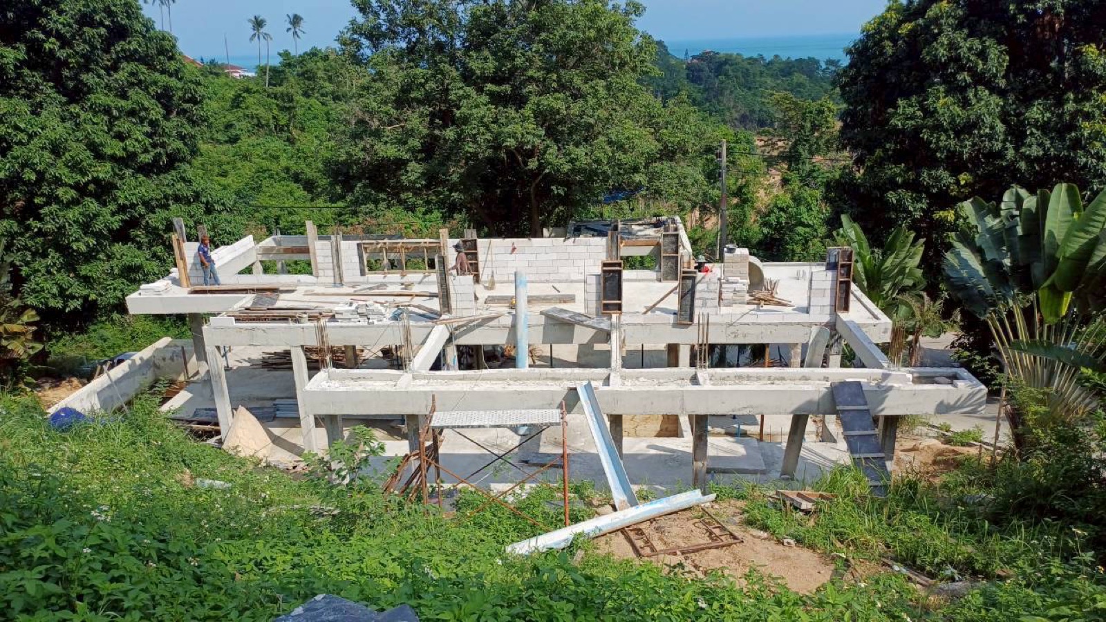 Viewpoint, Chaweng Noi — villa under construction, Koh Samui
