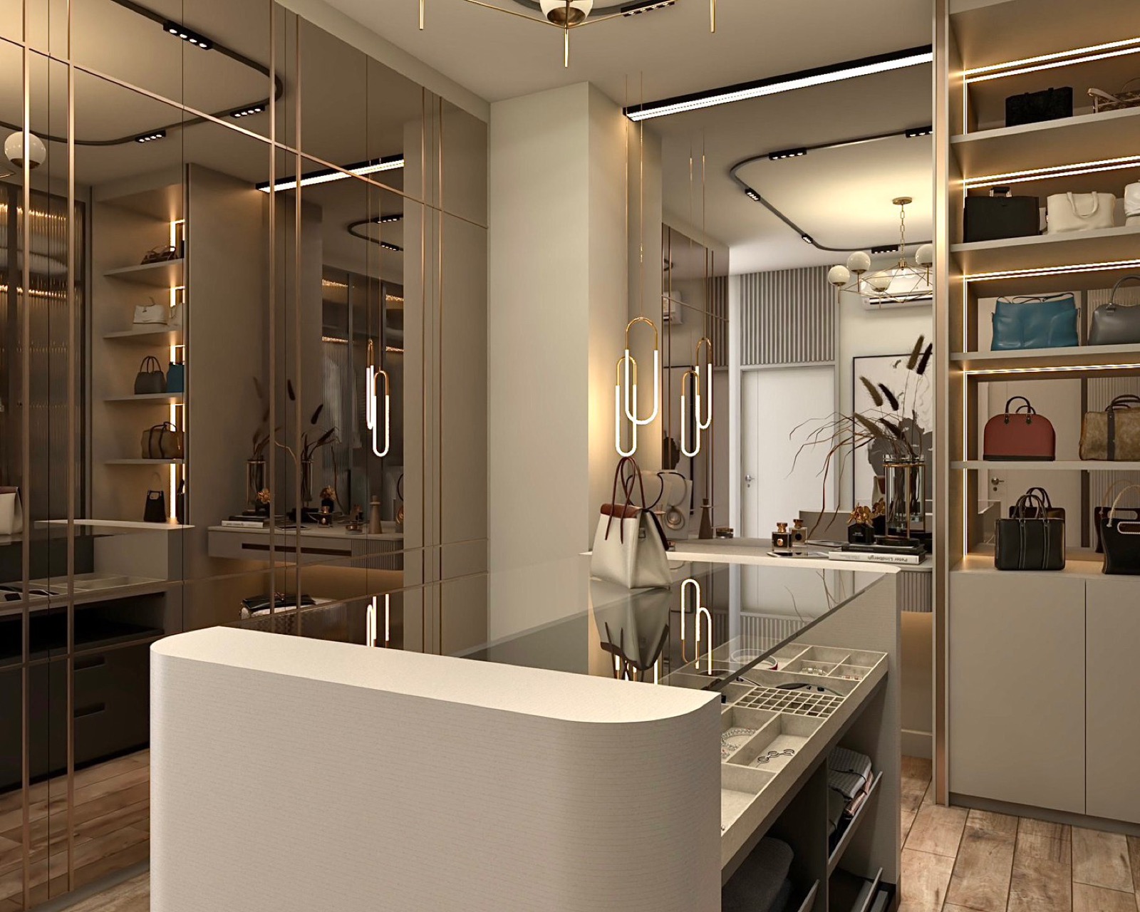 Alice Land Residence — concept render, storage wall