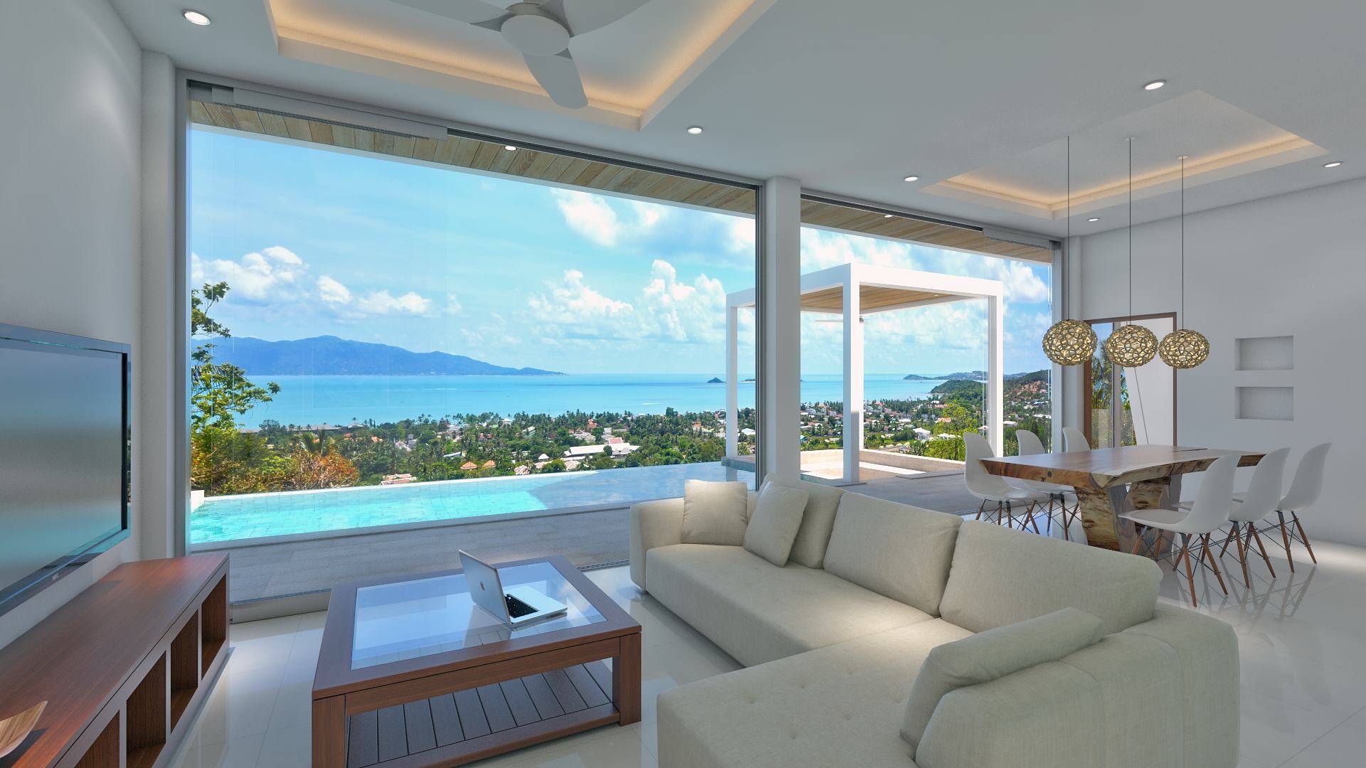 Sierra I pool and terrace, Koh Samui