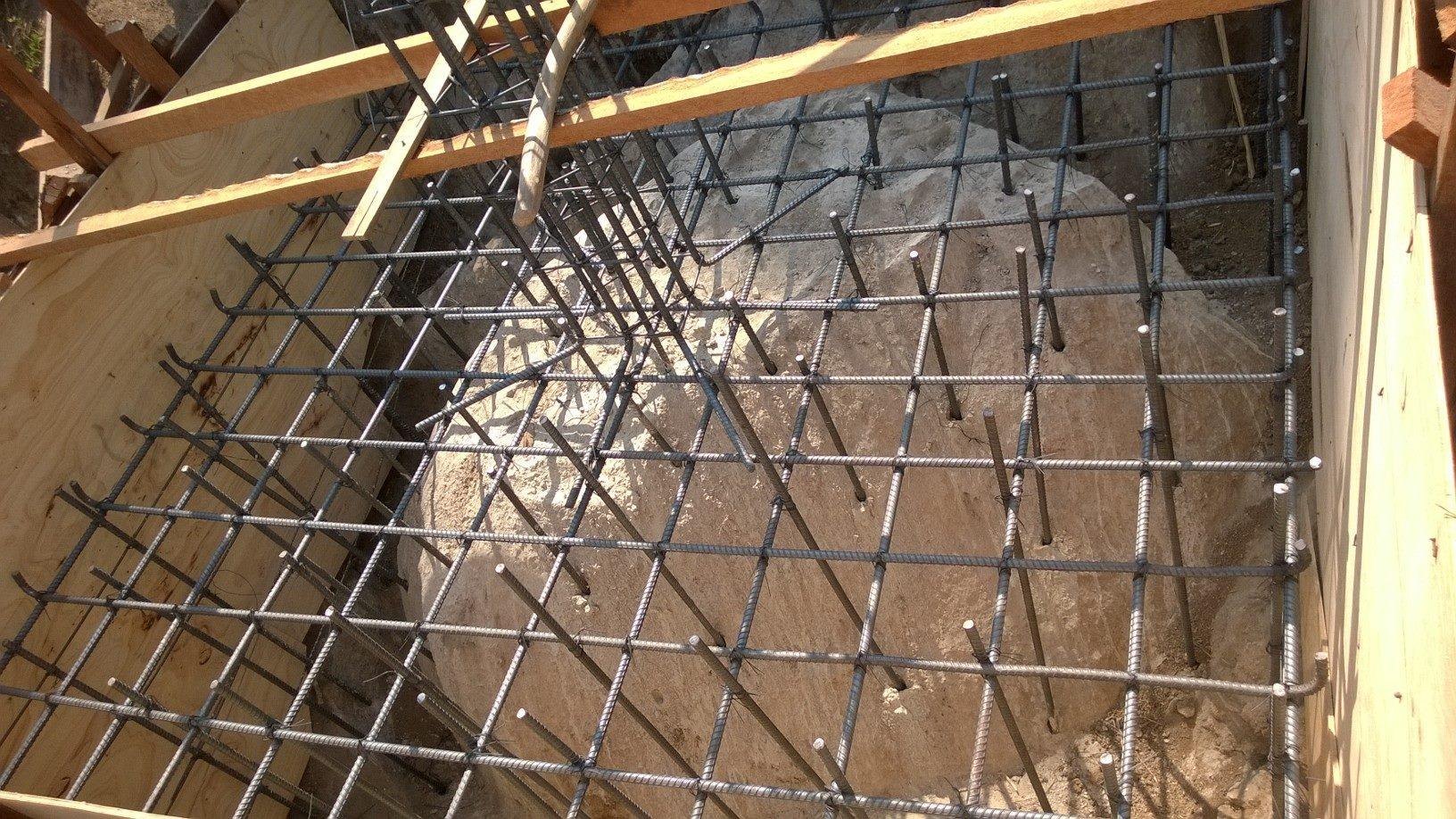 Reinforcement detail before the concrete pour, Aruna