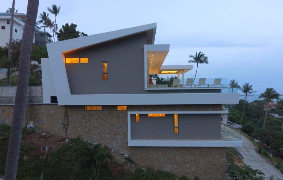 Aruna at dusk, full exterior, Koh Samui