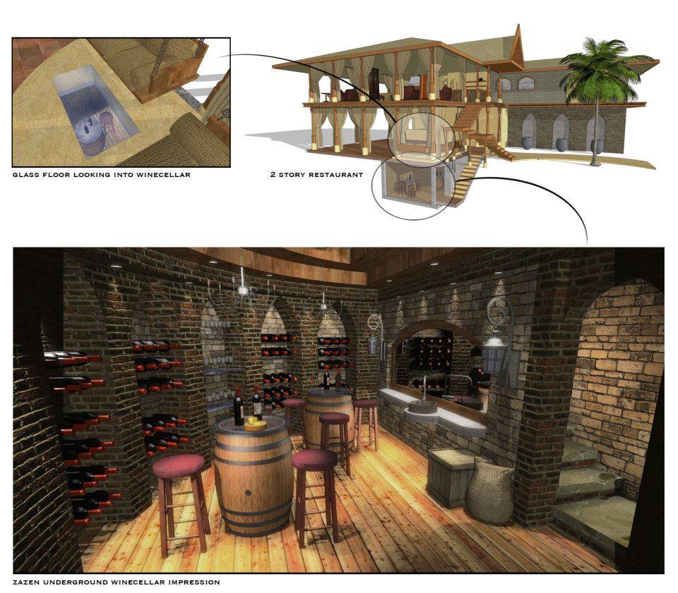 Zazen Restaurant — bar area, Koh Samui